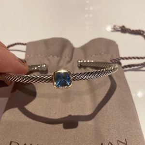 David Yurman Blue Topaz Albion Cable Bracelet